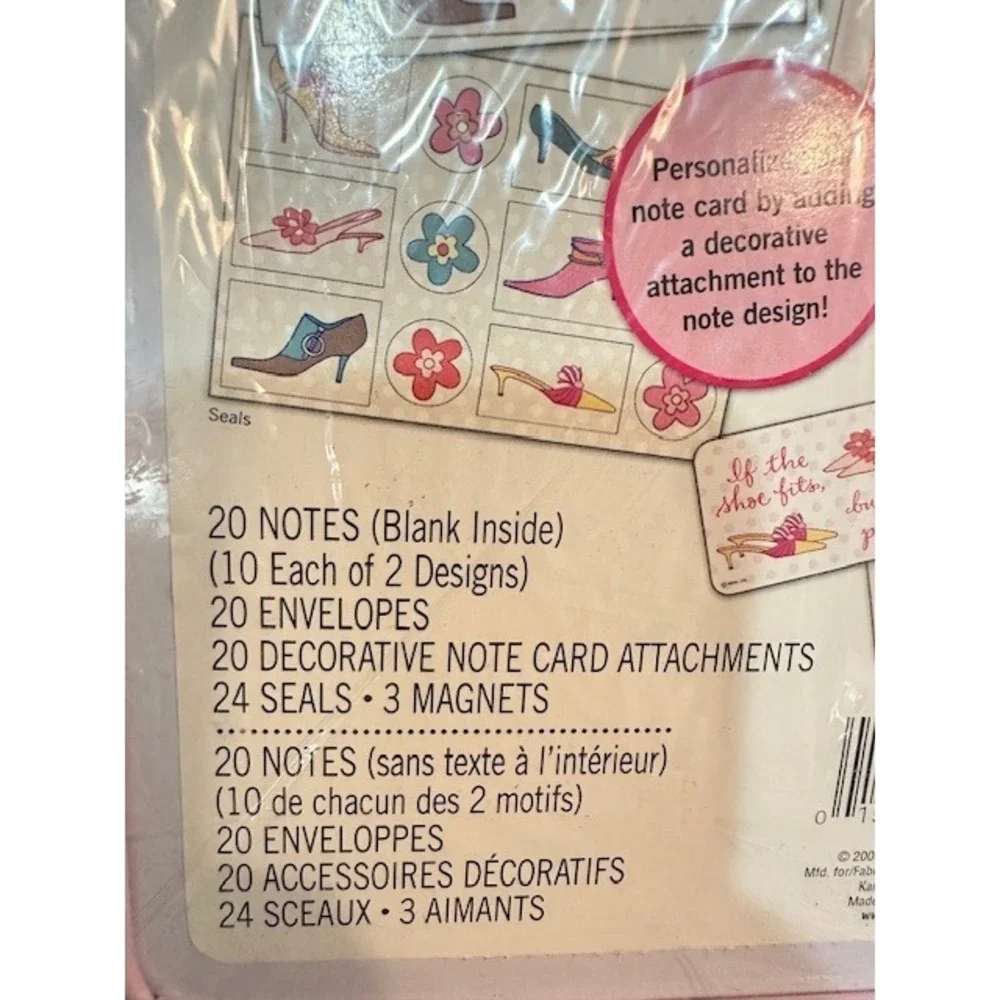 Hallmark Shoebox Note Ensemble Stationery Set 20 Cards Envelopes Seals Tin Cntnr